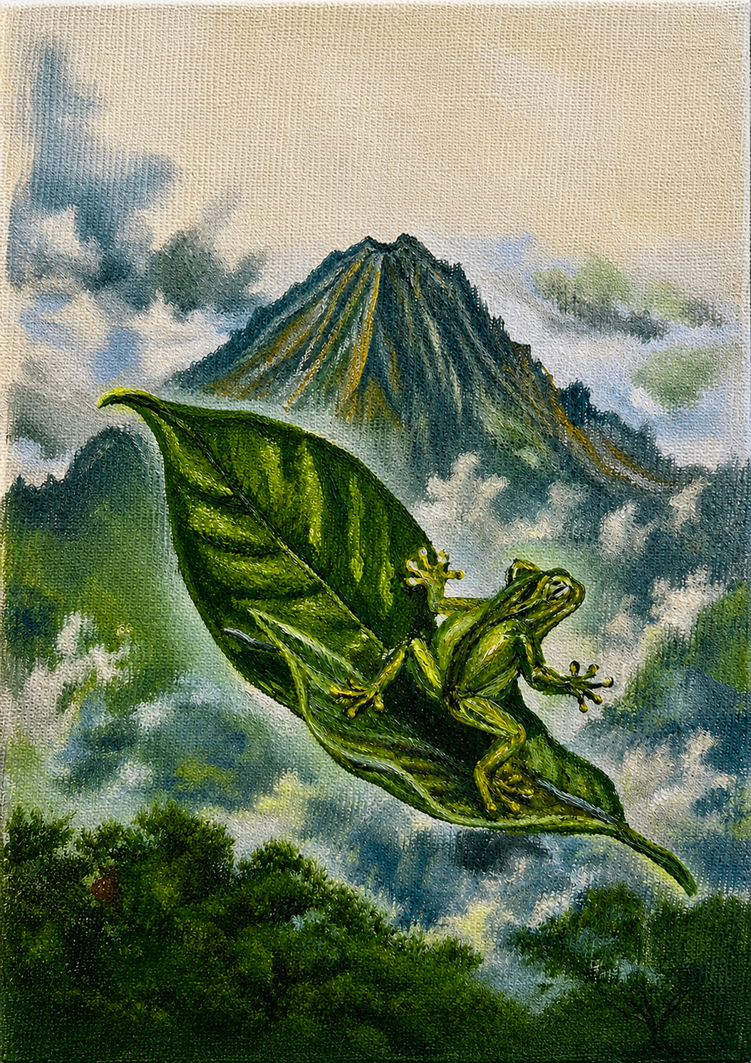 Leaf Flight — cover painting for Maragogype's Child