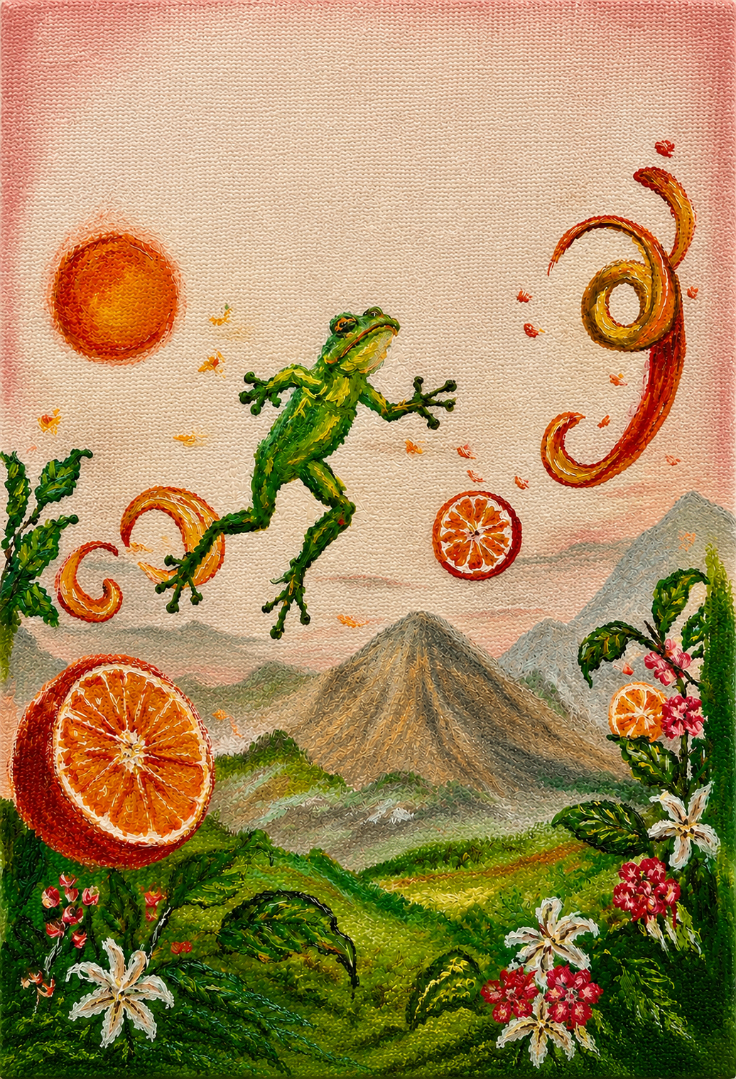 Citrus Leap — cover painting for OJ 96