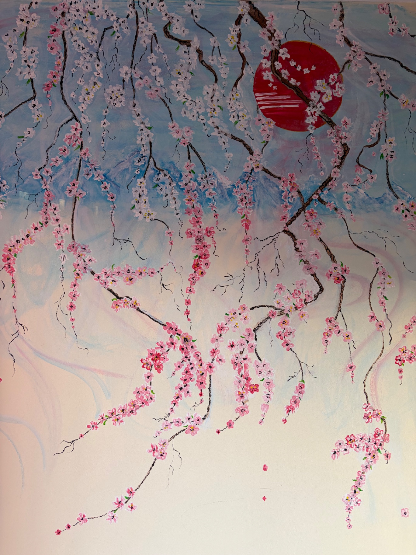 Front view of the Blossom Mural