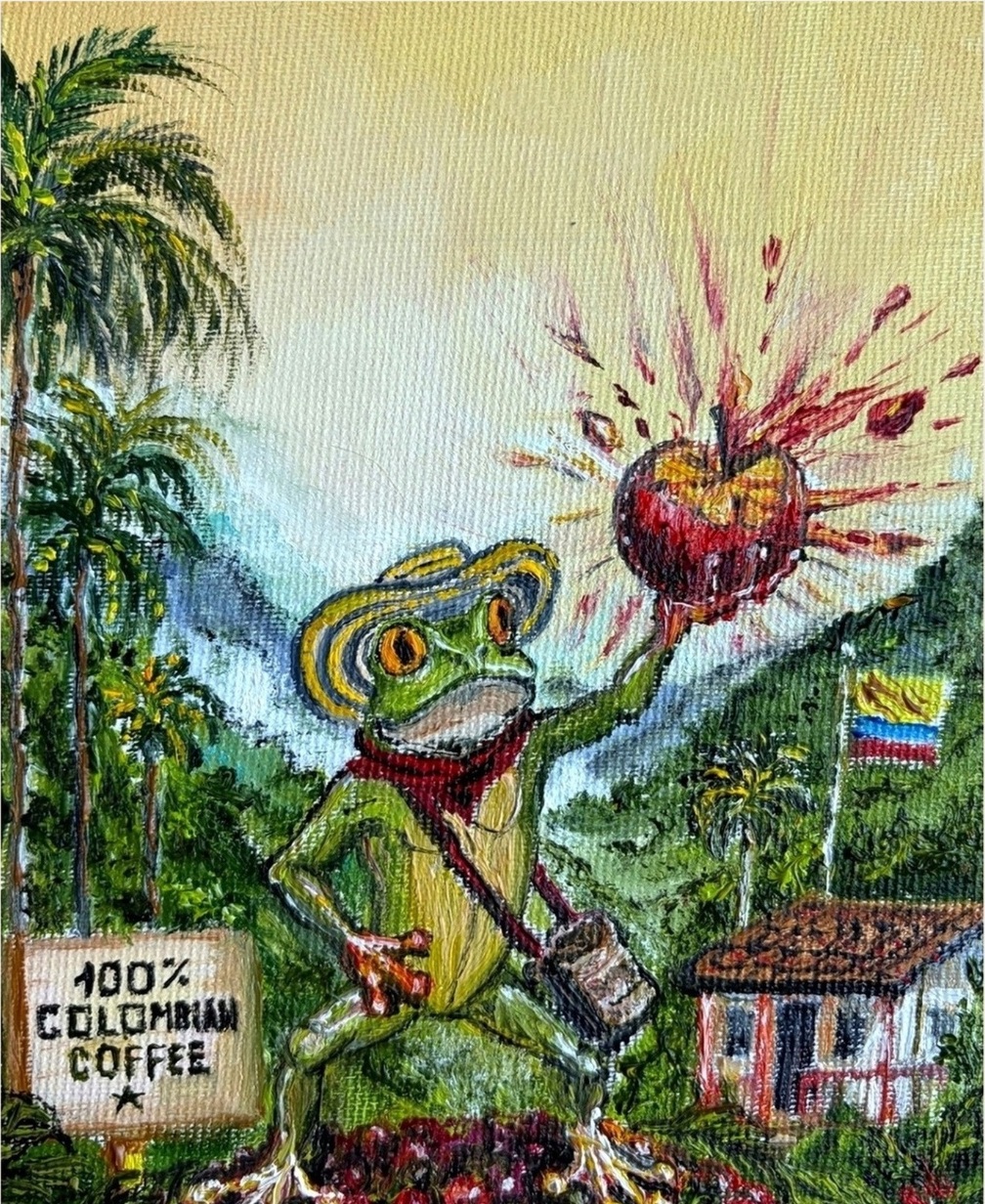 Apple Explosion — cover painting for Apple Explosion